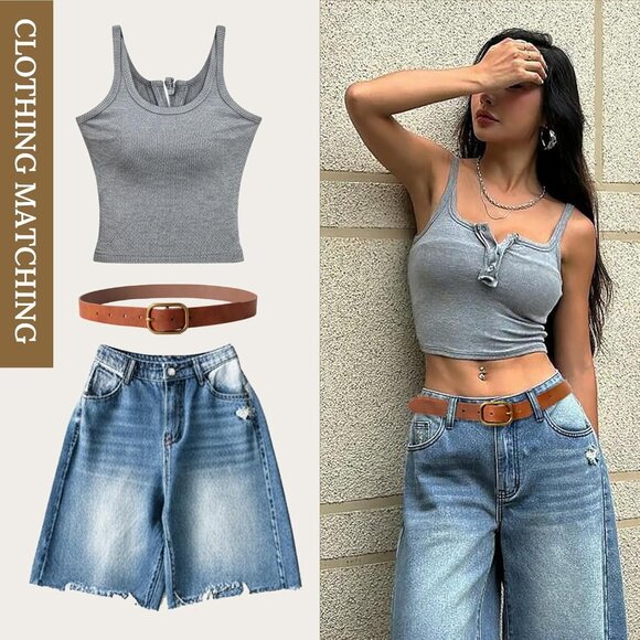 Leopard Print Belt for Women Leather Waist Belts Classic Needle Buckle Animal Pr - Picture 3 of 6